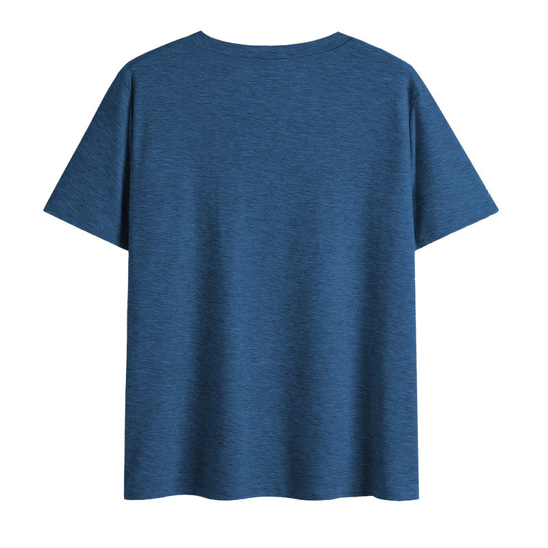 Women's V-Neck Short Sleeve T-Shirt - Phrase Print Basic Summer Top