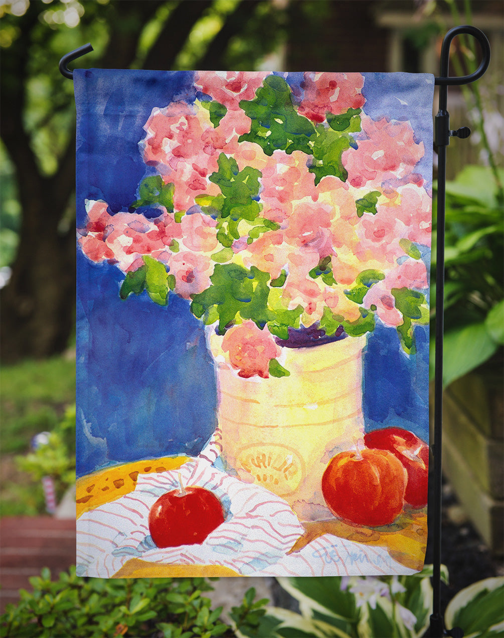 Pink Flowers Garden Flag – Decorative Outdoor Yard Flag