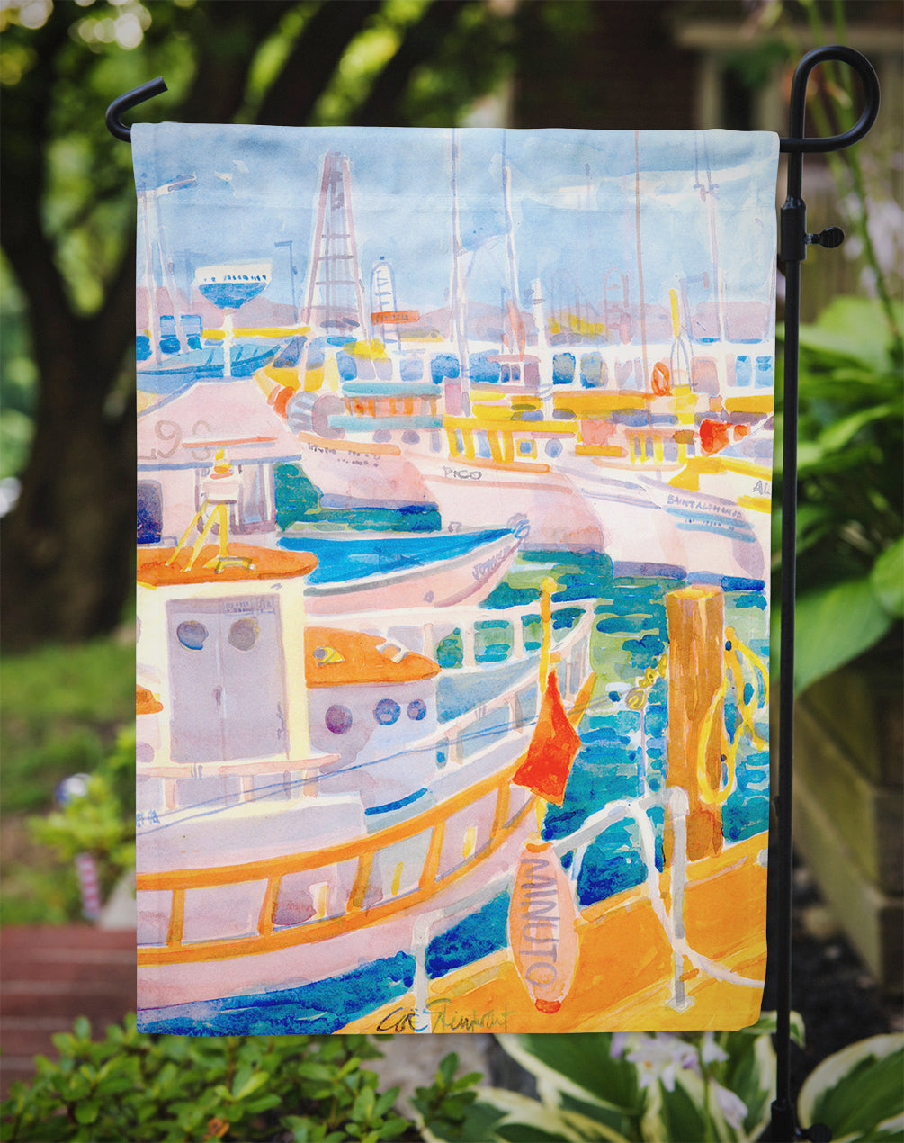 Shirmp Boats Garden Flag – Decorative Outdoor Yard Flag