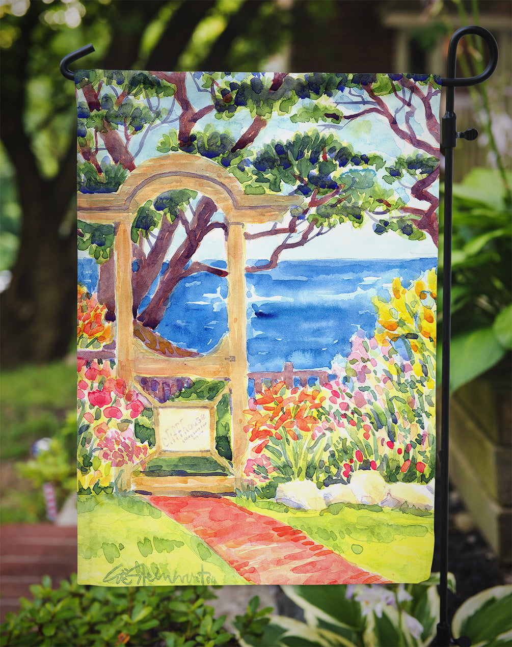 Seaside Arbour Garden Flag – Decorative Outdoor Yard Flag