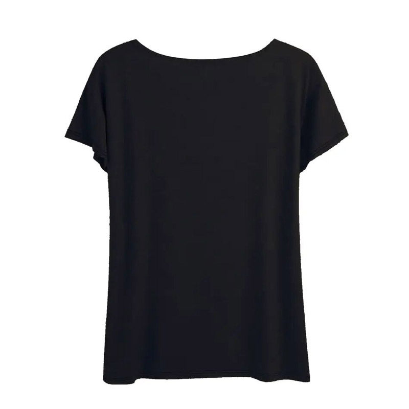 Women's Round Neck Short Sleeve T-Shirt With 'TRAIN STATION' Letter Print, Casual Summer Tee