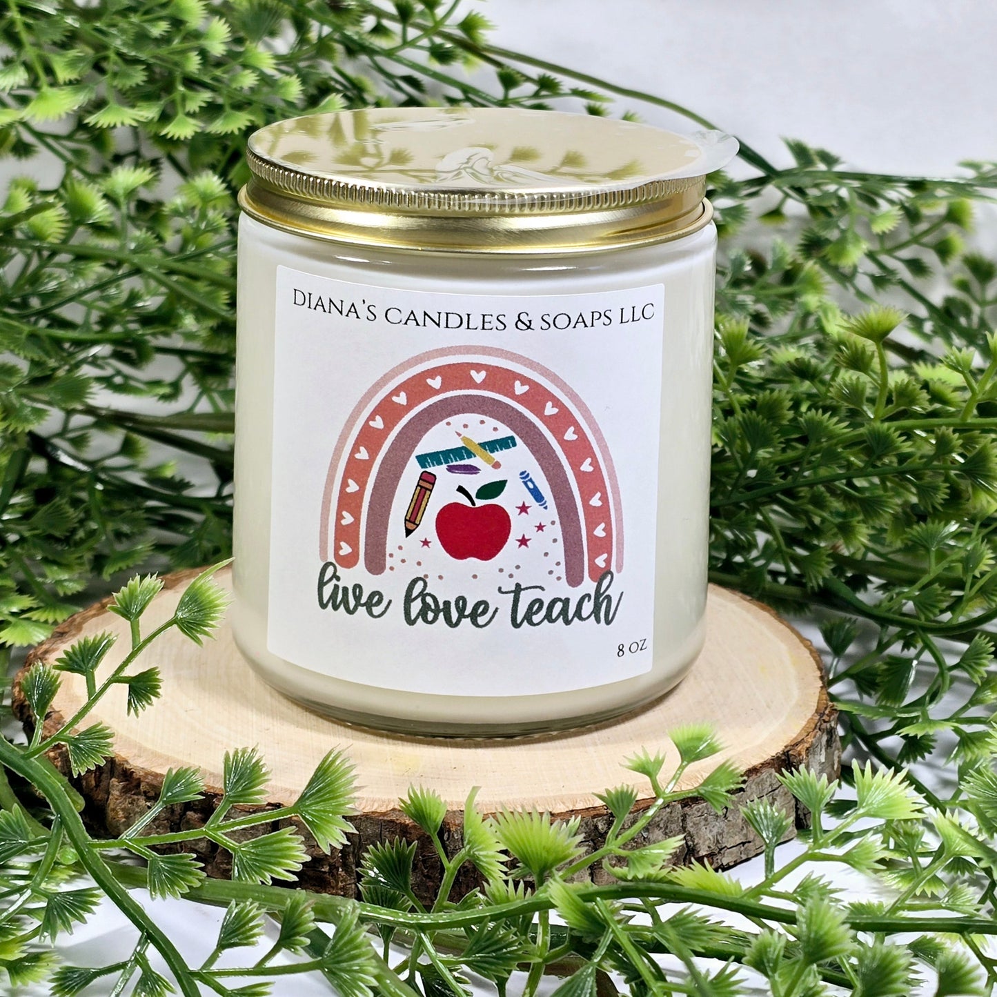 Live, Love Teach Candle