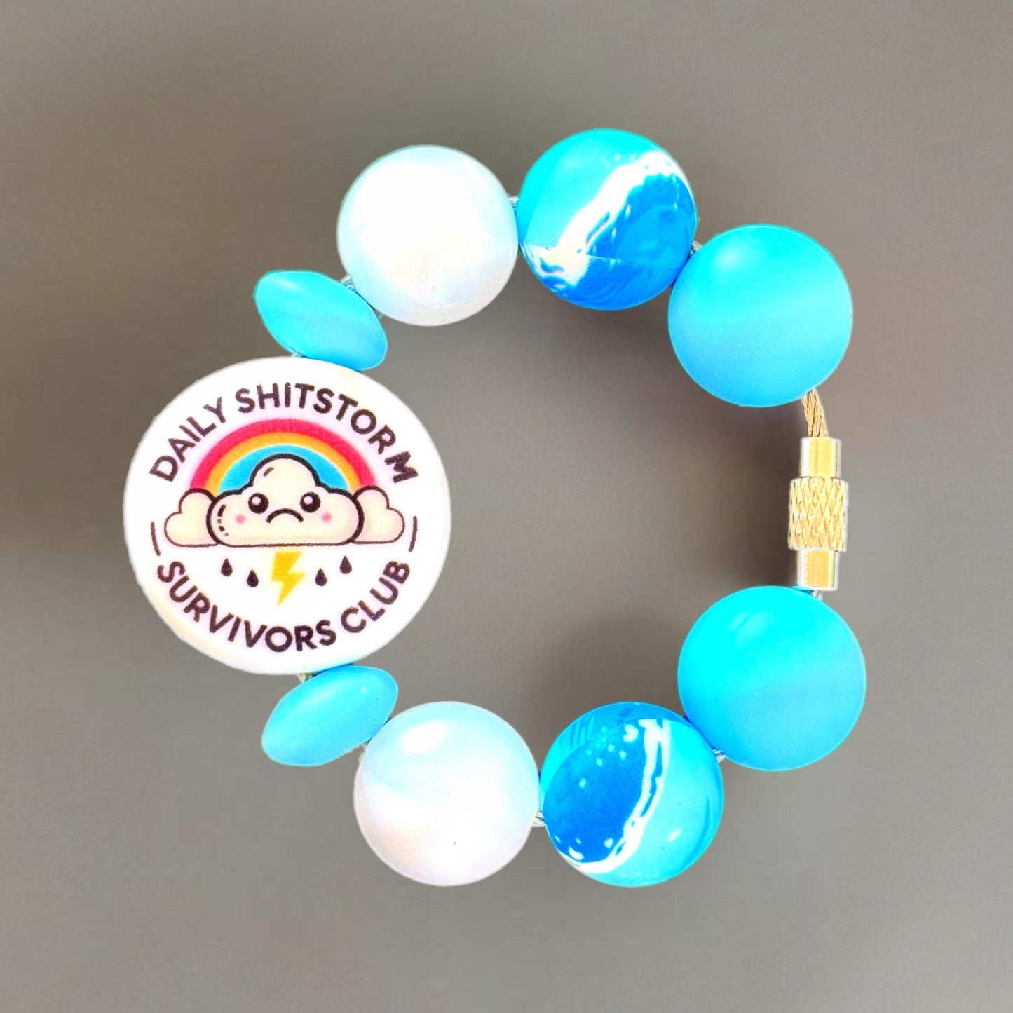 Daily Shitstorm Survivor Handle Bracelet - Tumbler Handle Charm