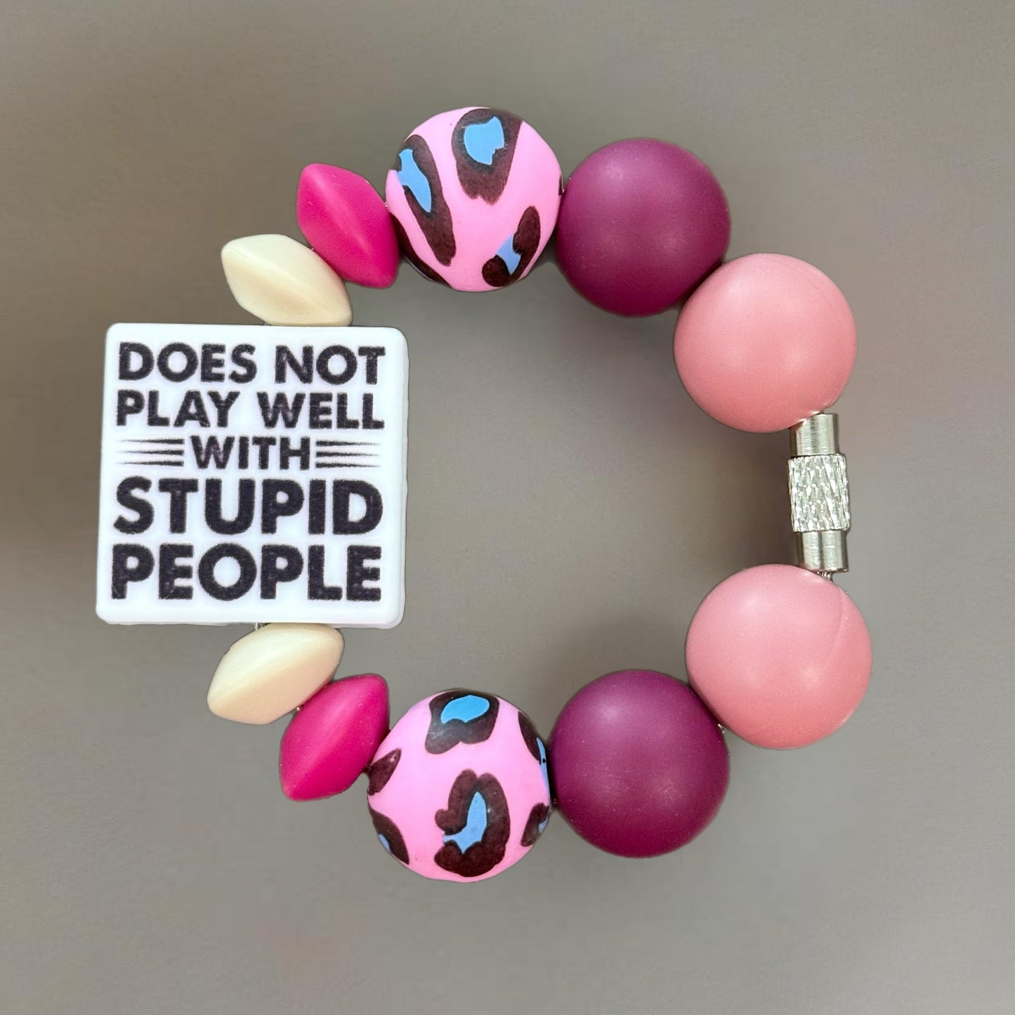 Stupid People Handle Bracelet - Tumbler Handle Charm