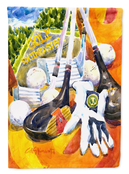 Southeastern Golf Clubs with glove and balls Garden Flag – Decorative Outdoor Yard Flag
