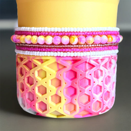 Strawberry Lemonade Tumbler Bracelet Stack