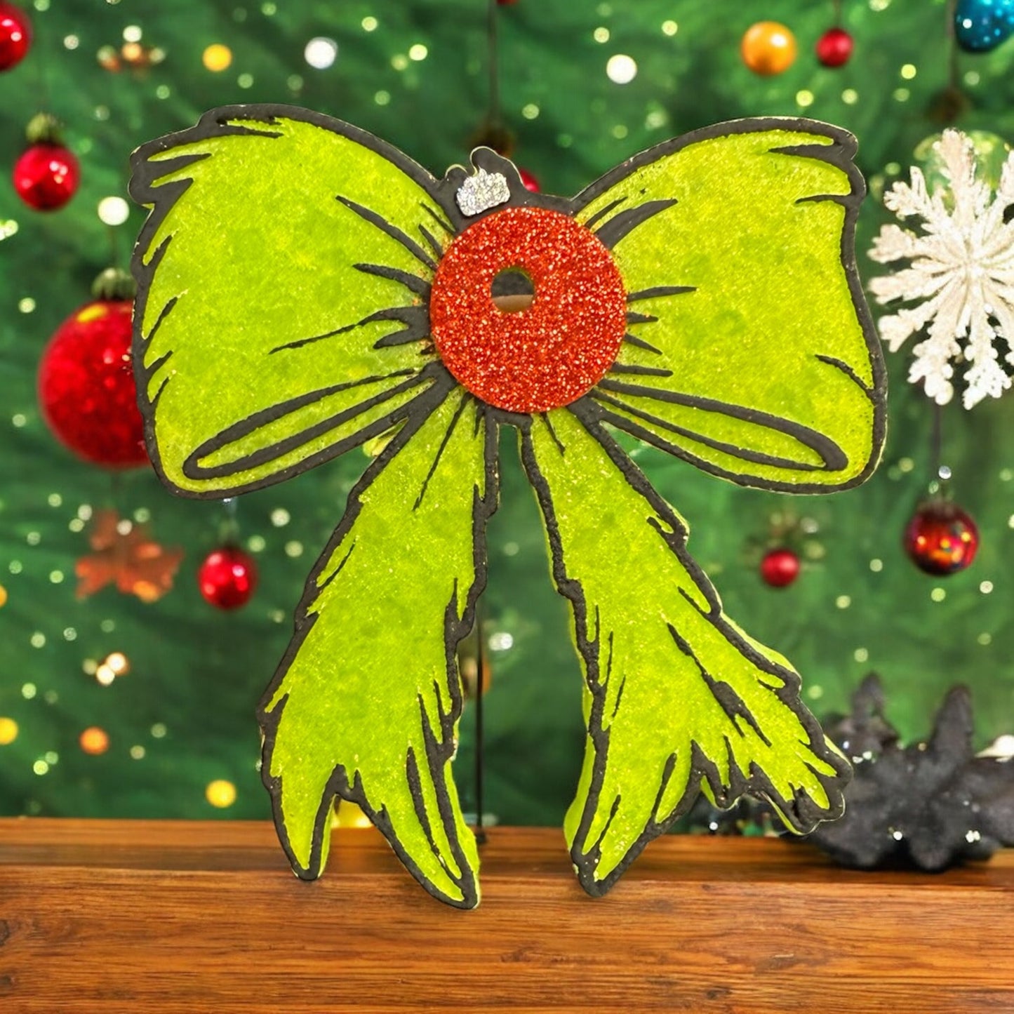 Sparkle Green Bow Freshie