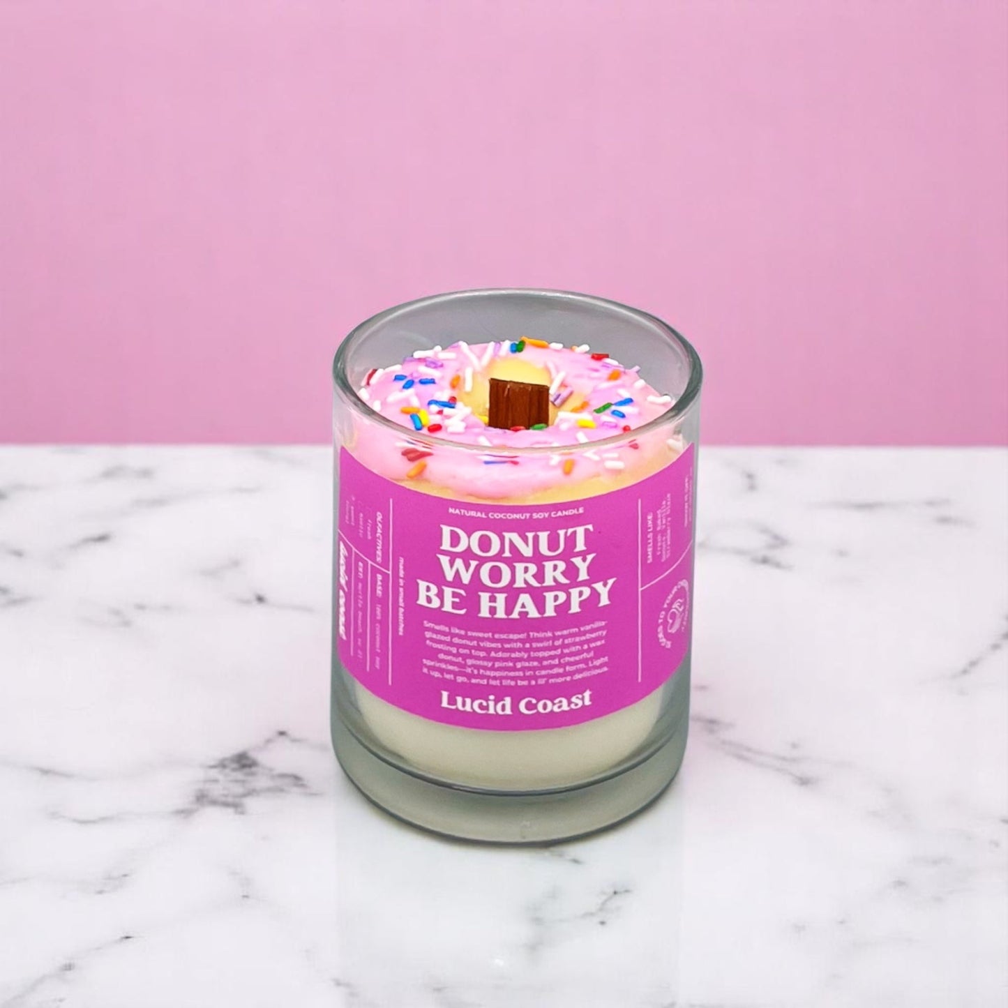 Donut Worry Be Happy Massage Candle