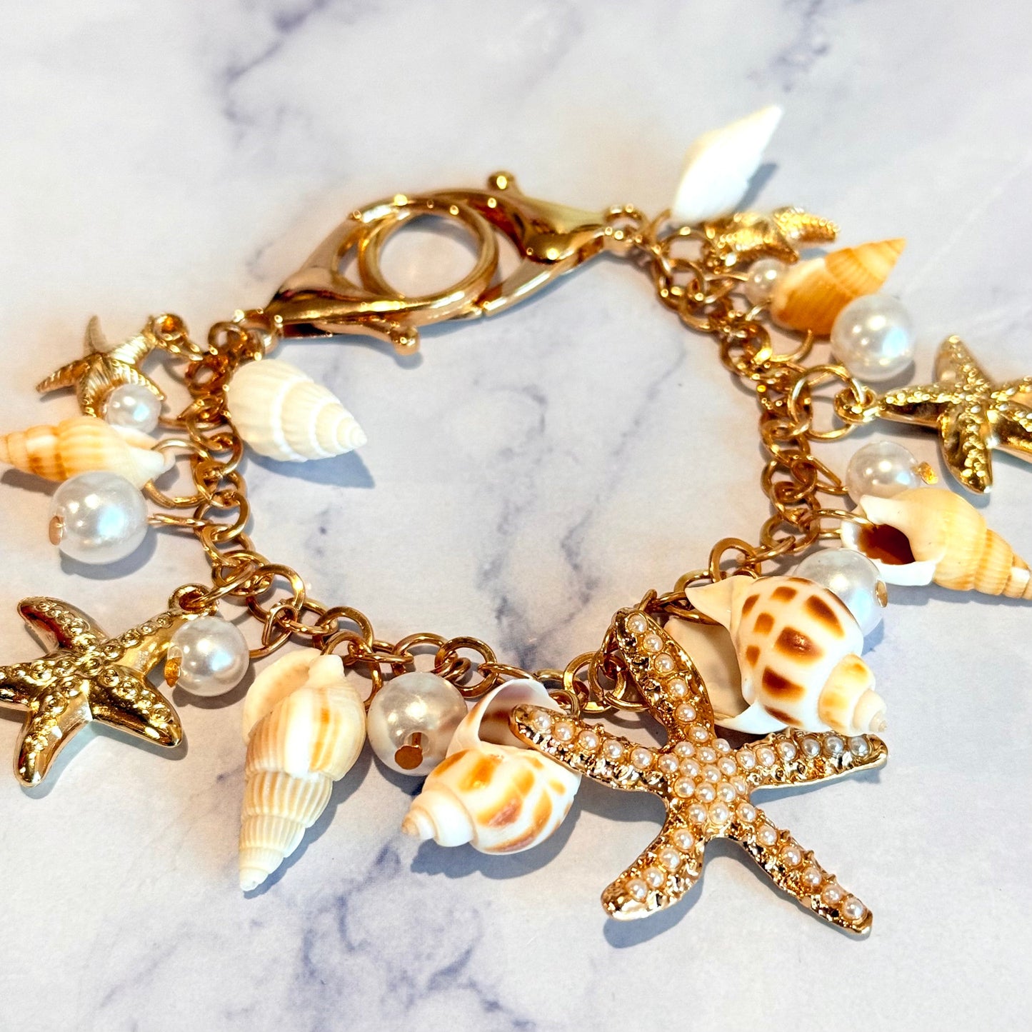 Sea Shells Deluxe Tumbler Charm Necklace