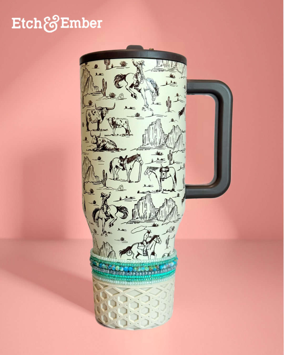 Turquoise Trails Tumbler Bracelet Stack