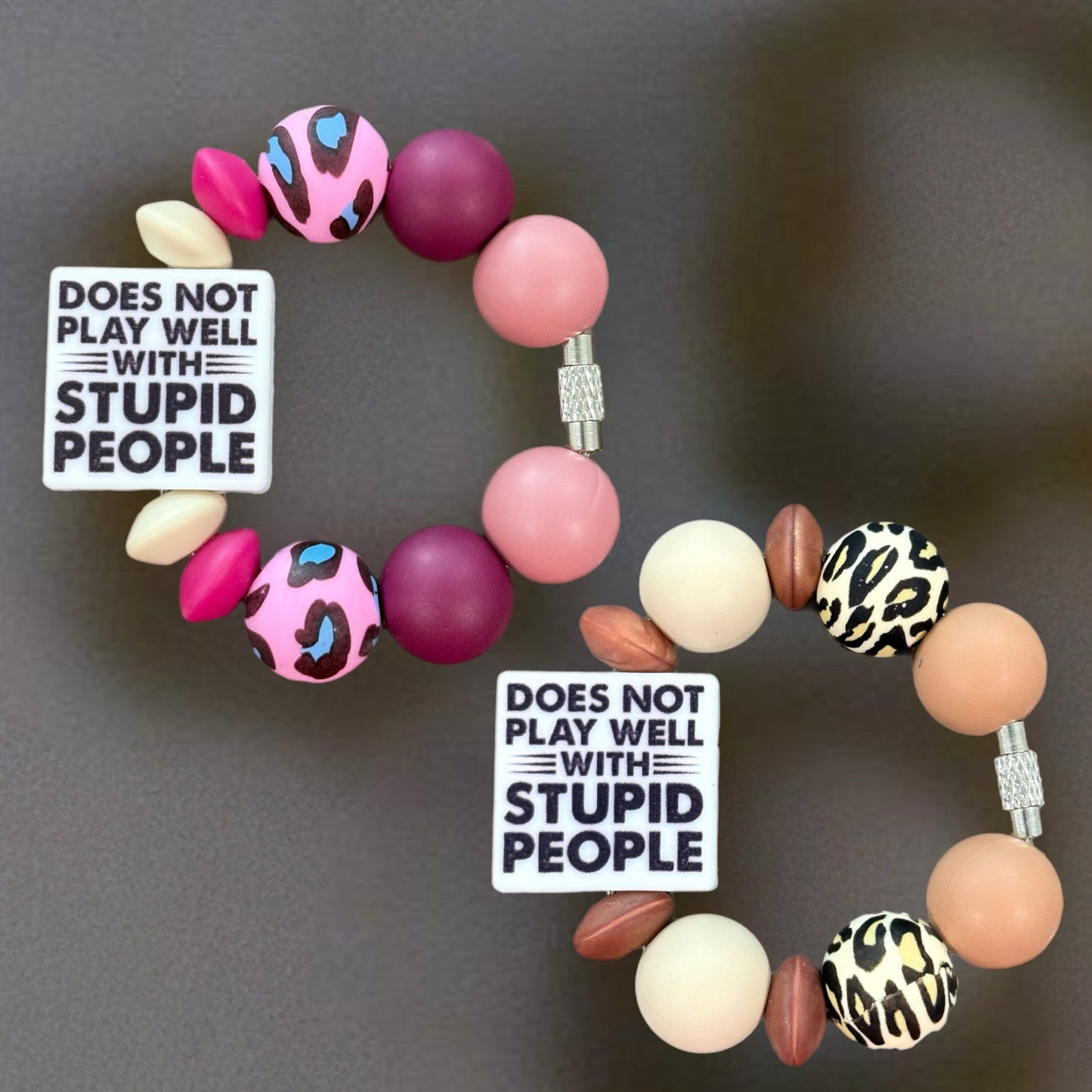 Stupid People Handle Bracelet - Tumbler Handle Charm